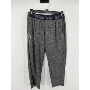 Under Armour Women's Heathered Gray and Black Capris Size S Heatgear